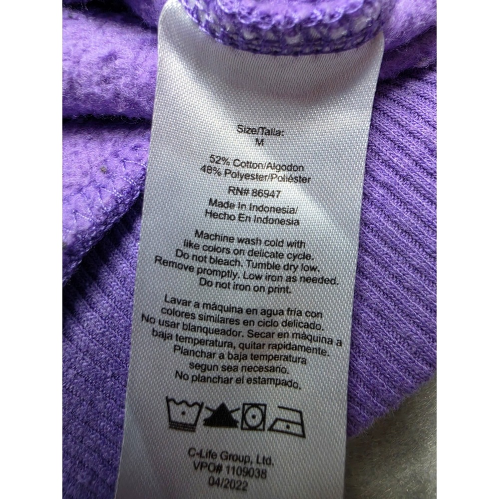 Kellogg's Hoodie Unisex M Purple Froot Loops Toucan Sam Graphic Fleece Lined - Picture 5 of 7